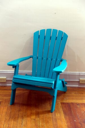 Adirondack Folding Chair in turquoise.