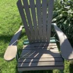 Adirondack chair in brown poly.