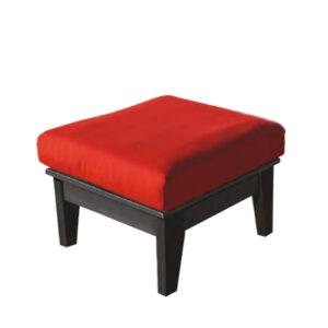 Dunes Ottoman with red cushion.